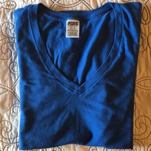 Blue V-neck tee